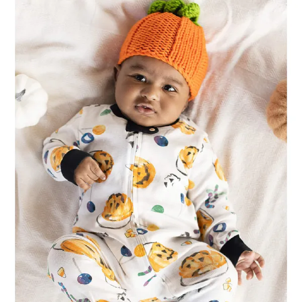 baby halloween pajamas pumpkin pajamas