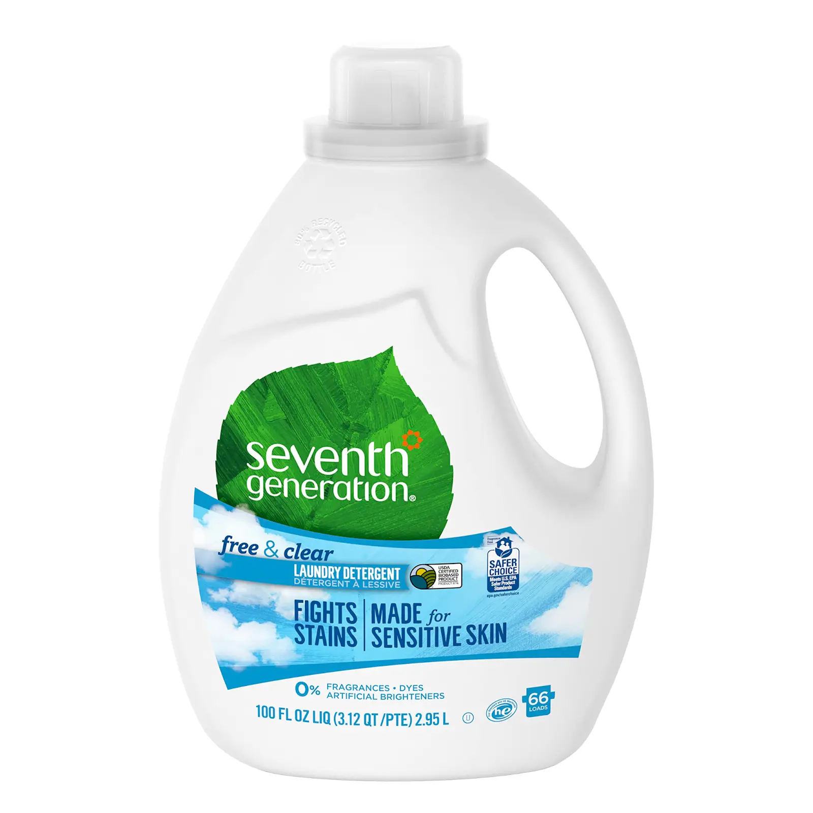 Seventh Generation's free & clear laundry detergent 