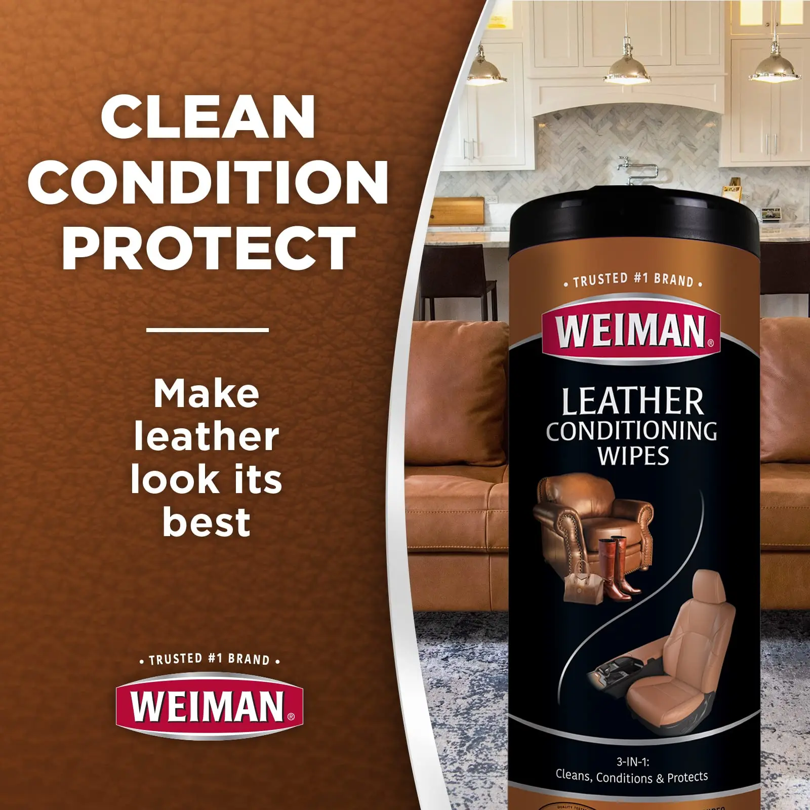 weiman leather conditioning wipes