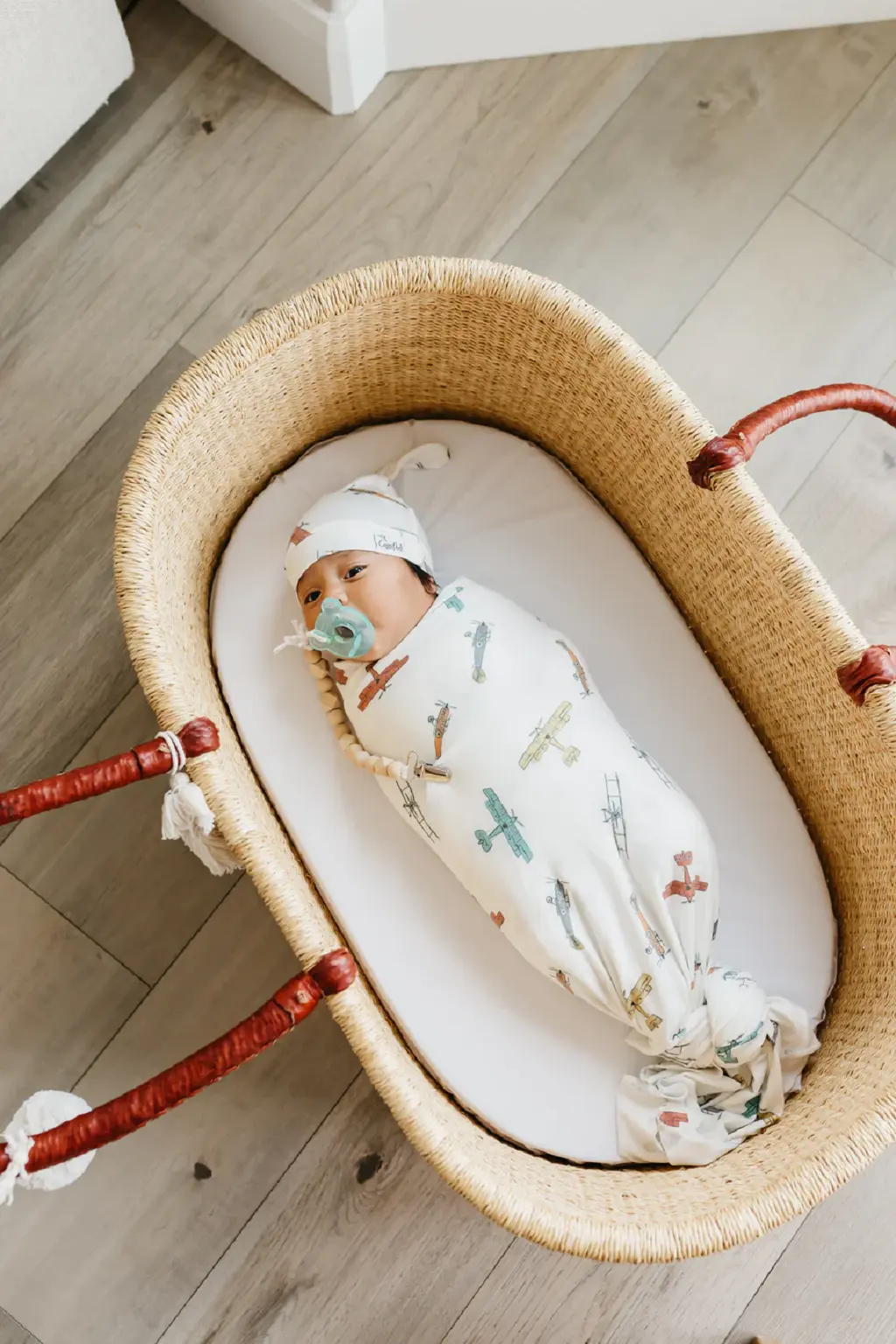 copper pearl knit swaddle