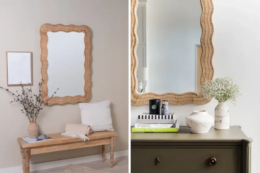 wayfair classic scalloped linden mirror