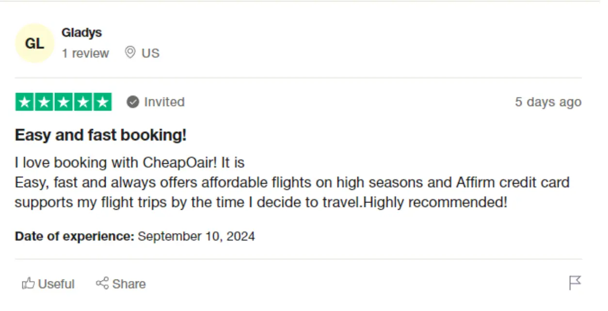 reviews on booking with cheapoair