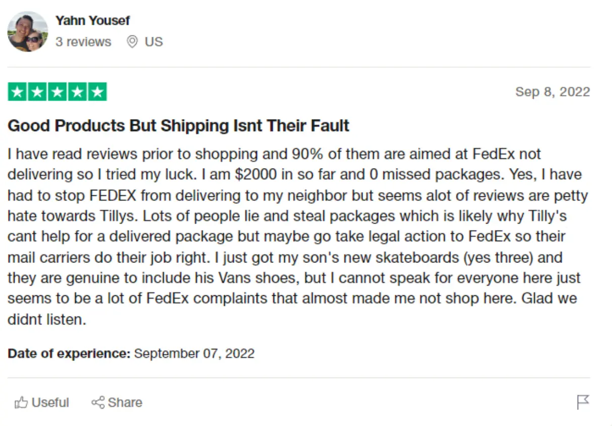 tillys reviews