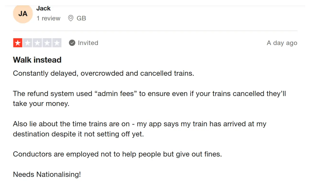 trainline feedback 