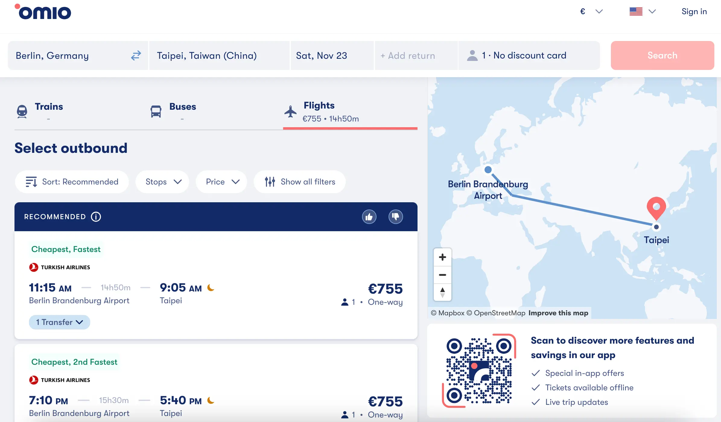 how to book tickets on Omio 