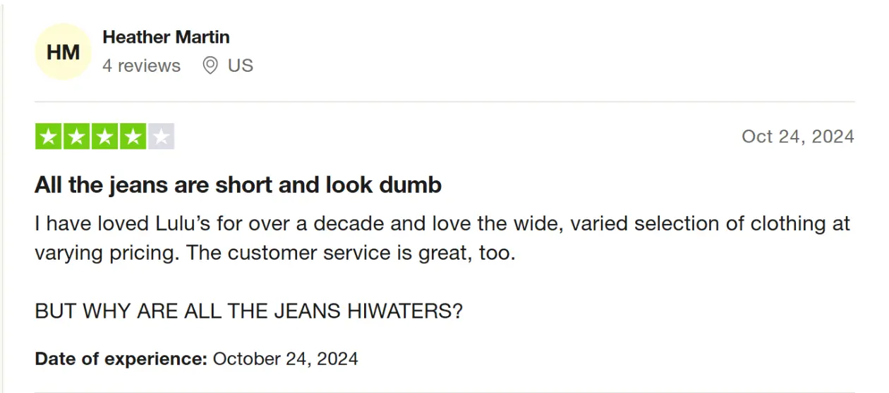 lulus customer reviews 